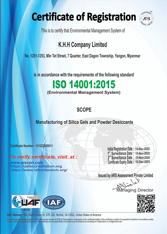 ISO 14001:2015 – သဘာဝပတ်ဝန်းကျင် စီမံခန့်ခွဲမှု